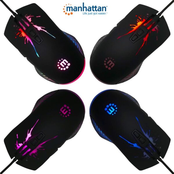 Mouse ottico Gaming LED RGB con cavo USB - immagine 9