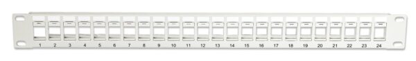 Pannello Patch Modulare Senza Frutti 24 Posti 1U Grigio - immagine 5