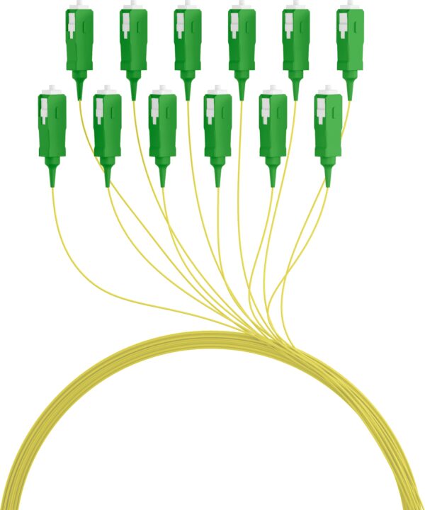 Pigtail Fibra Ottica Monomodale OS2 SC/APC G657A2 2m Giallo