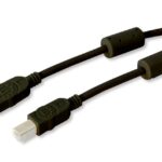 Cavo USB 2.0 A M / B M 1.8m con Ferrite Doppia Schermatura Nero