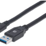 Cavo USB 3.2 Gen1 tipo A Maschio / USB-C™ Maschio 3 metri Nero
