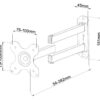 Supporto a Muro per TV LED LCD 13-30'' Full-Motion Nero - immagine 3