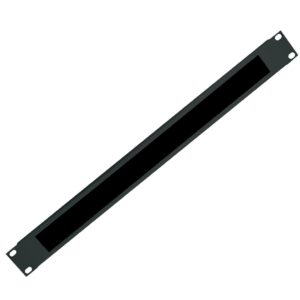 Pannello Passacavi 1U Forato con Spazzola Nero