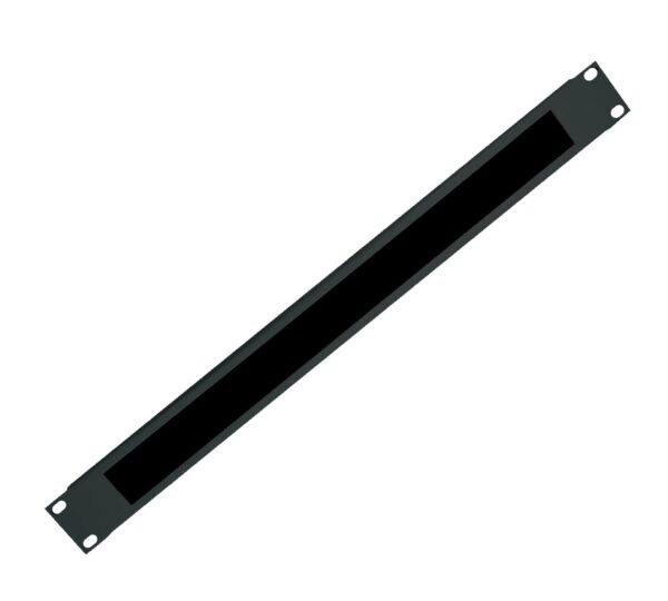 Pannello Passacavi 1U Forato con Spazzola Nero
