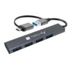 Hub USB-A USB-C™ 3.2 a 4 porte USB-A Slim in Metallo
