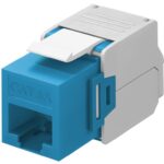 Frutto Keystone RJ45 Cat6A UTP 500MHz Blu