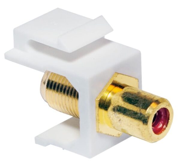 Adattatore Keystone RCA/F F/F Rosso