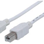 Cavo USB 2.0 A maschio/B maschio 3 metri Bianco