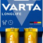 Blister 2 Batterie 1,5V Longlife Alcalina C Mezza Torcia