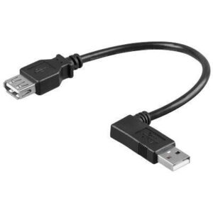 Cavo USB 2.0 A maschio angolato/A femmina 0,15m