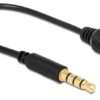 Cavo Audio 3.5 mm M/F 4Pin Convertitore di Assegnazione Pin 17,5cm Nero