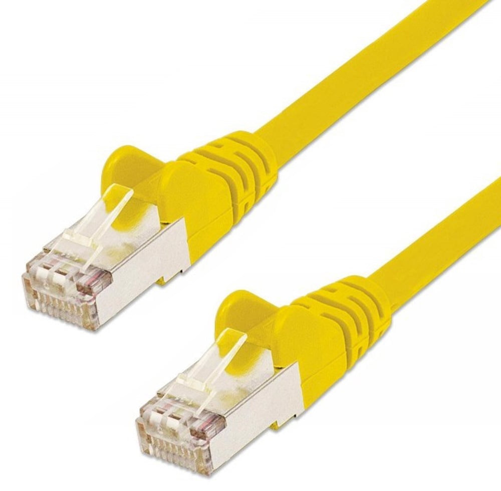 Cavo di rete Patch in Rame Schermato Cat. 5e Giallo F/UTP 0,5 m