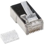 Plug Modulari RJ45 Cat6 con Slitta per Cavo Flessibile STP