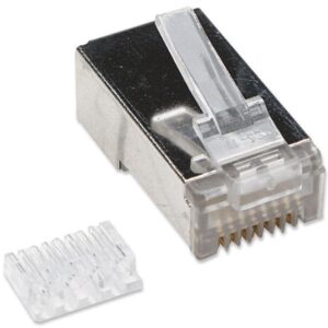Plug Modulari RJ45 Cat6 con Slitta per Cavo Flessibile STP