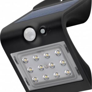 Lampada LED Solare a Muro 1,5W IP65 Sensore di Movimento Nero