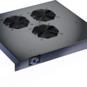 Ventole per Rack 19'' 3 Ventole con Termostato Nero