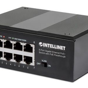 Switch Ethernet Gigabit 8 porte PoE+ con PoE Passante