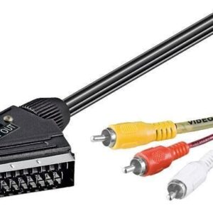 Cavo Audio video Scart RCA 2 Mt IN/Out