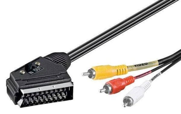 Cavo Audio video Scart RCA 2 Mt IN/Out