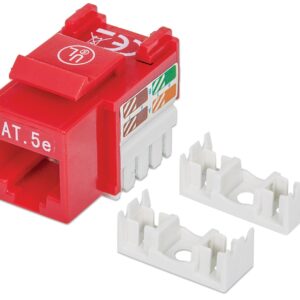 Frutto Keystone RJ45 Cat5e UTP Rosso