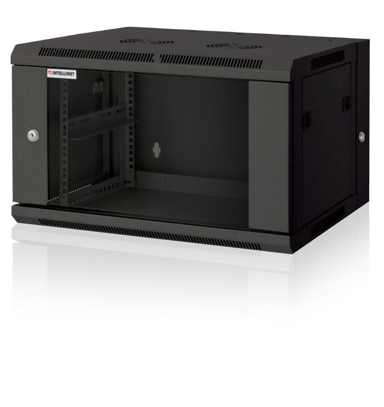 Armadio Rack 19'' a muro 9 unità due sezioni Nero