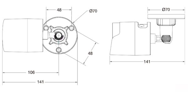 Telecamera IP Bullet IR H.265 da 5MP Rilevamento Basato su AI, DGM5103A - immagine 2