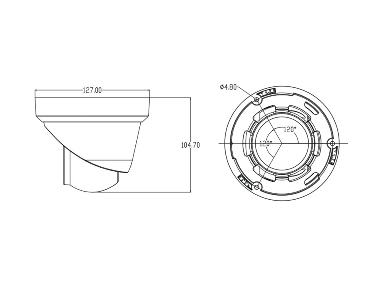 Telecamera Dome CCTV 8MP AVColor 4 in 1 IP66 con LED Luce Calda, DGC8206ATW/F36 - immagine 2