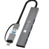 Hub USB-A USB-C™ 3.2 a 4 porte USB-A Slim in Metallo - immagine 2