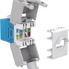 Frutto Keystone RJ45 Cat6A UTP 500MHz Blu - immagine 3