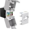 Frutto Keystone RJ45 Cat6A UTP 500MHz Nero - immagine 3