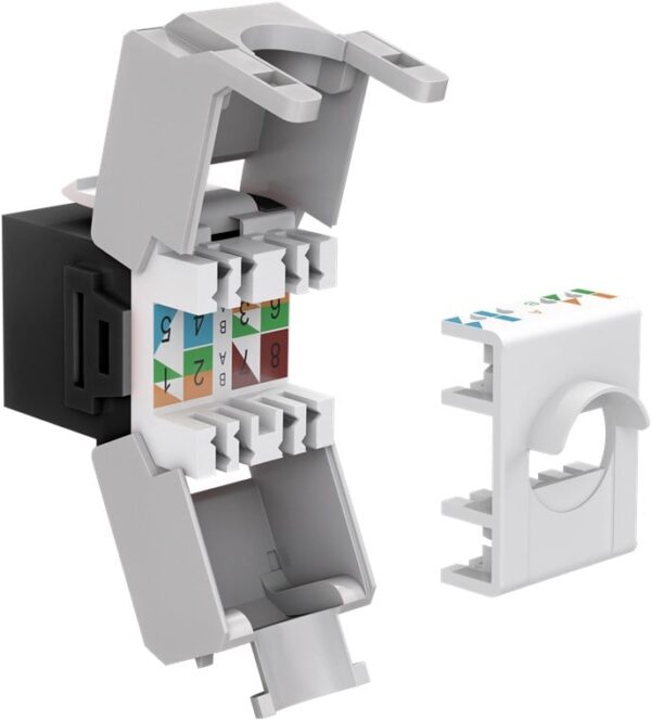 Frutto Keystone RJ45 Cat6A UTP 500MHz Nero - immagine 3