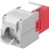 Frutto Keystone RJ45 Cat6A UTP 500MHz Rosso - immagine 2