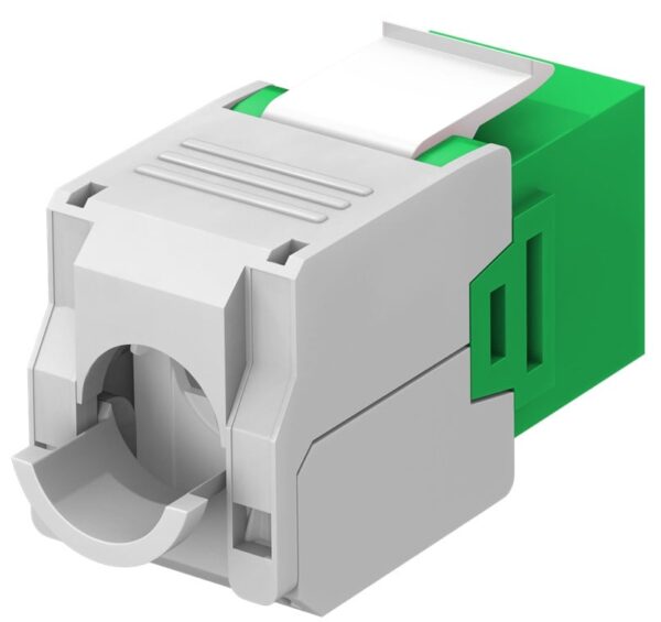 Frutto Keystone RJ45 Cat6A UTP 500MHz Verde - immagine 2