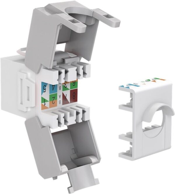 Frutto Keystone RJ45 Cat6A UTP 500MHz Bianco - immagine 3