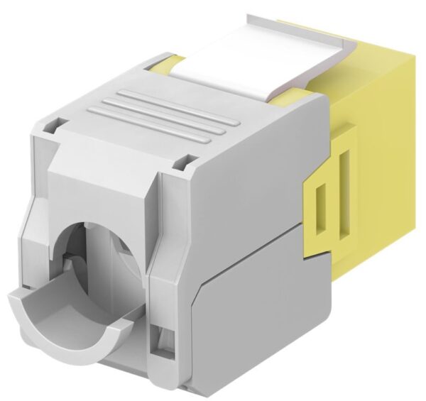 Frutto Keystone RJ45 Cat6A UTP 500MHz Giallo - immagine 2