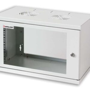 Armadio Rack 19'' a muro 10 unità prof. 400 Grigio Assemblato