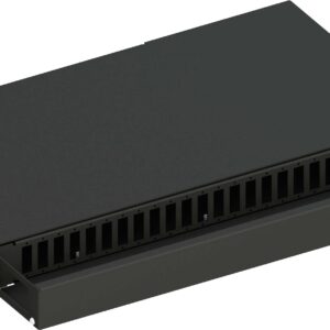 Cassetto Ottico 19'' Scorrevole con Piastra Frontale per 24 Bussole SC Duplex, Nero