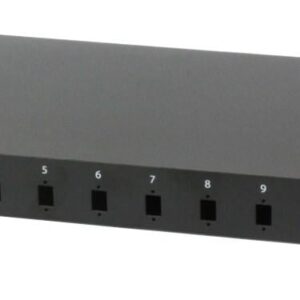 Cassetto Rack 19'' Fibra Ottica 12 porte LC Duplex/SC Simplex Nero