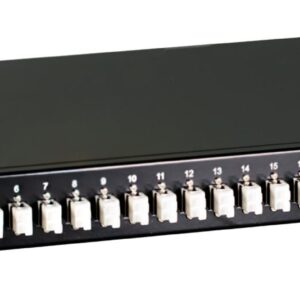 Cassetto Ottico 19'' con 24 bussole LC Duplex Multimodale OM2 Nero