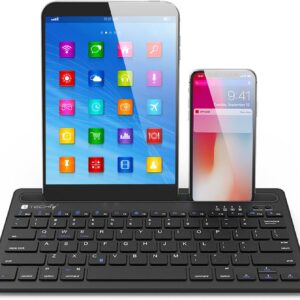 Mini Tastiera Wireless 78 Tasti a 2 Canali con Tasti di Scelta Rapida e Stand per Tablet