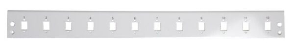 Pannello di distribuzione 12 bussole SC Simplex / LC Duplex 1U Grigio
