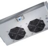 Gruppo di Ventilazione a Soffitto per Rack 19'' 2 Ventole Grigio