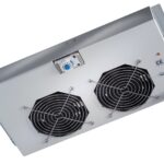 Gruppo di Ventilazione a Soffitto per Rack 19'' 2 Ventole Grigio