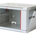 Armadio Rack 19'' a muro 9 unit&agrave; sezione unica prof. 450mm Grigio