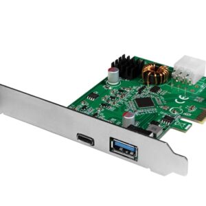 Scheda PCI Express USB 3.2 Gen2x1, 1x USB-C™ PD 3.0 e 1x USB 3.0