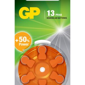 Blister 6 Batteria a Bottone PR48 ZA13 AC13 DA13 per Protesi Acustiche