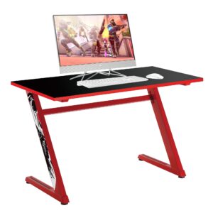 Scrivania Gaming per PC Design Ergonomico Rosso