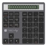 Tastierino Numerico BT V5.0 Wireless 2in1 con Calcolatrice Grigio Scuro