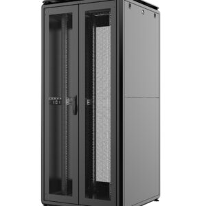 Armadio Server Rack 19'' 800x1000 38U Nero Porta Grigliata Doppio Battente serie Evolution Ventilato