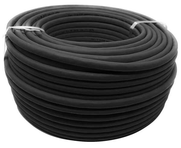 Matassa Cavo U/UTP Cat.6 Rame 100m Rigido Nero per esterno